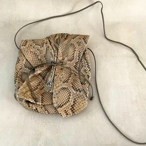Carlo Falchi snake skin Crossbody Shoulder Bag